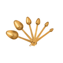 Load image into Gallery viewer, Gold Finish Measuring Spoons (Set of 6)