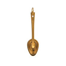Load image into Gallery viewer, Gold Finish Measuring Spoons (Set of 6)
