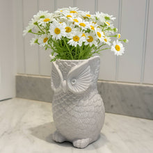 Load image into Gallery viewer, White Ceramic Owl Utensil Crock