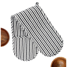 Load image into Gallery viewer, Cotton Double Oven Mitt, Black
