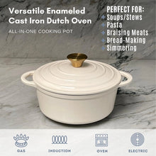 Load image into Gallery viewer, 2.8qt Enameled Cast Iron Dutch Oven (Various Colors)