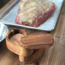 Load image into Gallery viewer, Ironwood Appalachian Salt Cellar, Acacia, 4" x 4" x 2.5"