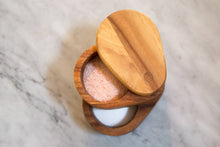 Load image into Gallery viewer, Ironwood Swivel Salt Box, Acacia, 4" x 5" x 3.75"