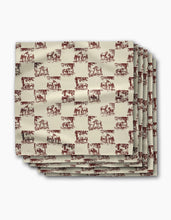 Load image into Gallery viewer, Geometry Horse Check Cream Dinner Napkins