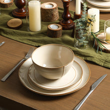 Load image into Gallery viewer, Infinity Stoneware 12-Piece Dinnerware Set - Beige