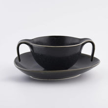 Load image into Gallery viewer, Blue Graphite Porcelain Saucer Plate