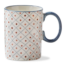 Load image into Gallery viewer, Stamped Grid Stoneware Mug