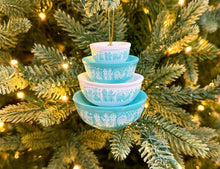 Load image into Gallery viewer, Miniature Pyrex Bowl Stack Ornament (Various Styles)