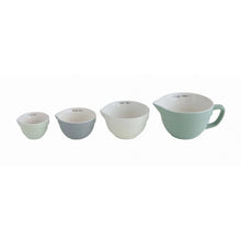 Load image into Gallery viewer, Stoneware Batter Bowl Measuring Cup Set (Green)