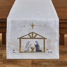 Load image into Gallery viewer, Away in A Manger Table Runner 54" L