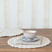 Load image into Gallery viewer, Recycled Cotton Blend Crocheted Placemat