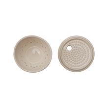 Load image into Gallery viewer, Stoneware Garlic/Ginger Grater/Storage Bowl
