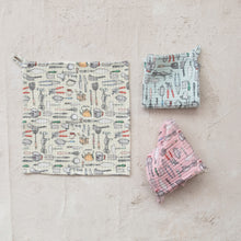 Load image into Gallery viewer, Cotton Blend Printed Waffle Weave Dish Cloth w/ Kitchen Tools Pattern (3 Styles)