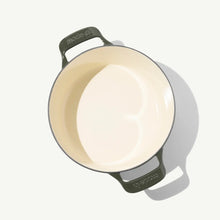 Load image into Gallery viewer, Round Enameled Cast Iron Dutch Oven 5.5 Qt Willow Green | Made In