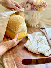 Load image into Gallery viewer, Reusable Lined Bread Bag "Bread Dealer"