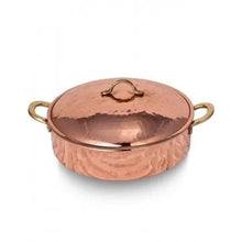 Load image into Gallery viewer, Copper Handmade Hammered Low Pot