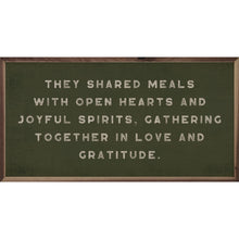 Load image into Gallery viewer, They Shared Meals Wooden Framed Print (Various Sizes)