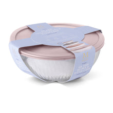 Load image into Gallery viewer, Glass Mixing Bowl 8-Piece Set w/Blush Lids