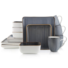 Load image into Gallery viewer, Esmeralda Porcelain Dinnerware Set - Gray