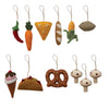Handmade Wool Felt Food Ornaments with Embroidery (Set of 12)