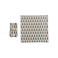 Load image into Gallery viewer, Stonewashed Cotton Printed Napkins w/ Christmas Tree Pattern (Set of 4)