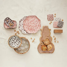 Load image into Gallery viewer, Bamboo Fiber Scalloped Tray with Holiday Pattern (2 Styles)