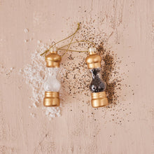 Load image into Gallery viewer, Glass Salt/Pepper Mill Ornament w/Gold Finish (2 Styles)