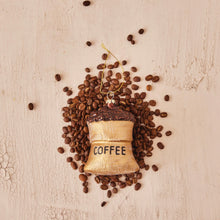 Load image into Gallery viewer, Glass Coffee Bean Sack Ornament
