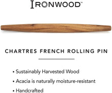 Load image into Gallery viewer, Ironwood Gourmet Acacia Wood French Rolling Pin