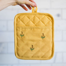 Load image into Gallery viewer, Yellow Embroidered Pot Holder [Online Only]
