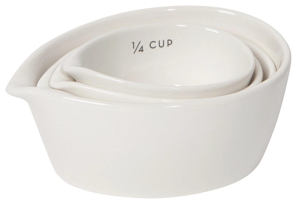 Ivory Stoneware Measuring Cups (Set of 4)