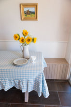 Load image into Gallery viewer, Blue Ruffled Gingham Tablecloth [Online Only]

