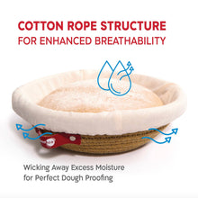 Load image into Gallery viewer, Round Cotton Rope Proofing Baskets Set | KneadAce
