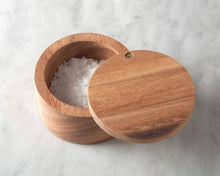 Load image into Gallery viewer, Ironwood Appalachian Salt Cellar, Acacia, 4" x 4" x 2.5"
