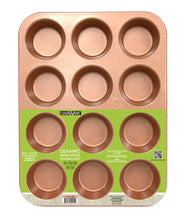 Load image into Gallery viewer, Muffin Pan 12 Cup Rose Gold
