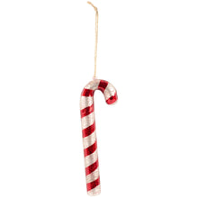 Load image into Gallery viewer, Candy Cane Glass Ornament
