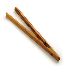 Load image into Gallery viewer, Olive Wood Toast Tongs
