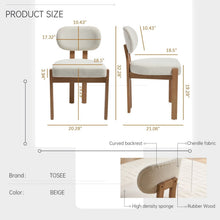 Load image into Gallery viewer, Dining Chairs With Ergonomic Backrest And Adjustable Feet (Set of 2) [Online Only]
