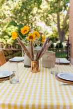 Load image into Gallery viewer, Yellow Ruffled Gingham Tablecloth [Online Only]
