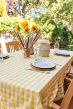 Load image into Gallery viewer, Yellow Ruffled Gingham Tablecloth [Online Only]
