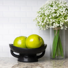 Load image into Gallery viewer, Black Ceramic Fruit Bowl
