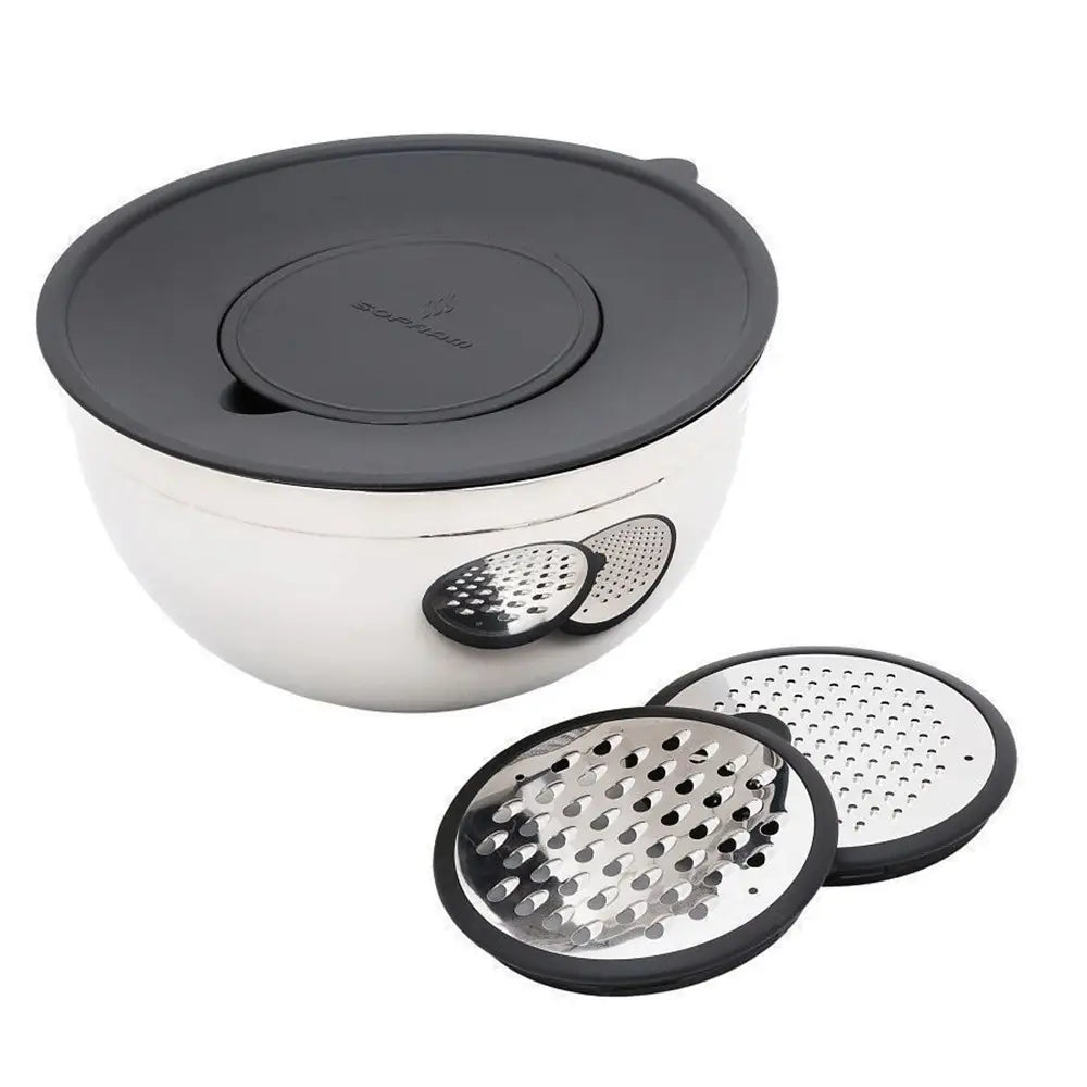 Mixing Bowl with Splash Proof Lid + Grater 3L