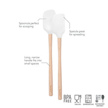 Load image into Gallery viewer, Flex-Core® Mini Spatula + Spoonula with Wood Handle [Online Only]
