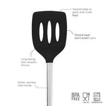 Load image into Gallery viewer, Silicone and Stainless Steel Slotted Turner [Online Only]
