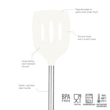 Load image into Gallery viewer, Silicone and Stainless Steel Slotted Turner [Online Only]
