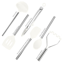 Load image into Gallery viewer, Silicone and Stainless Steel Utensils - Set of 6 [Online Only]
