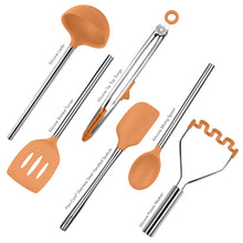 Load image into Gallery viewer, Silicone and Stainless Steel Utensils - Set of 6 [Online Only]
