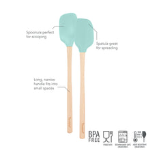 Load image into Gallery viewer, Flex-Core® Mini Spatula + Spoonula with Wood Handle [Online Only]

