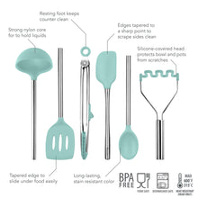 Load image into Gallery viewer, Silicone and Stainless Steel Utensils - Set of 6 [Online Only]
