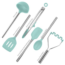 Load image into Gallery viewer, Silicone and Stainless Steel Utensils - Set of 6 [Online Only]
